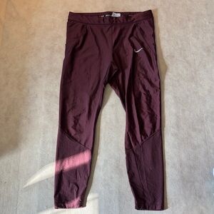Nike Burgundy Leggings